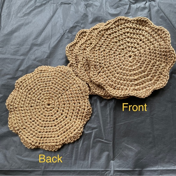 Drink Coasters, crocheted, 4 pcs - Picture 2 of 4